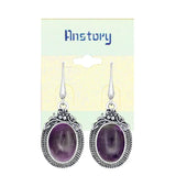 Vintage Lapis Amethysts Necklace Earrings Sets