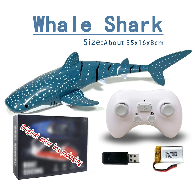 Robot Whale Shark Toy  - Remote Control Swimming Shark