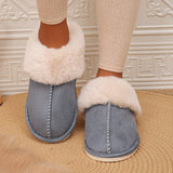 Faux Fur Thicken Plush Winter Home Slippers