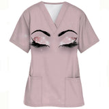 Humor Pretty Eyes Medical Scrub Tops