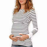 Long Sleeve Maternity Cotton Nursing Tee