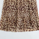 Leopard Tulle Backless Slip Dress