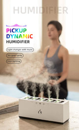 Heavy Fog Air Humidifier with RGB LED Lamp & Sound Rhythm Spray