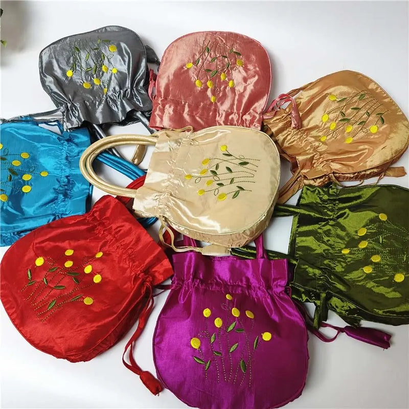 Satin Silk Hanfu Drawstring Bag