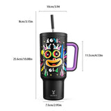 40oz Stainless Steel Thermo Cup with Straw