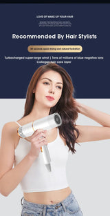 Hair Dryer Infrared Negative Ionic Blow Dryer – Hot & Cold Wind Portable Salon Hair Styler Tool