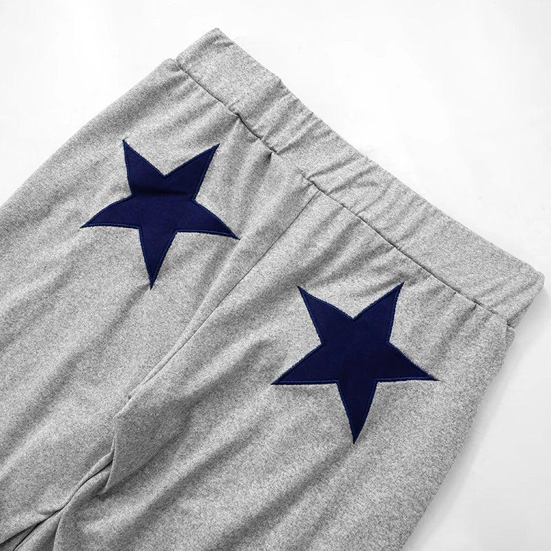 Embroidery Star High Elastic Sweatpants