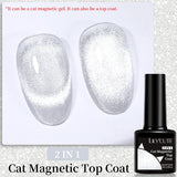 3 IN 1 Platinum Rose Gold Magnetic Gel Nail Polish - Moonlight Magnetic Gel Varnish with Glitter