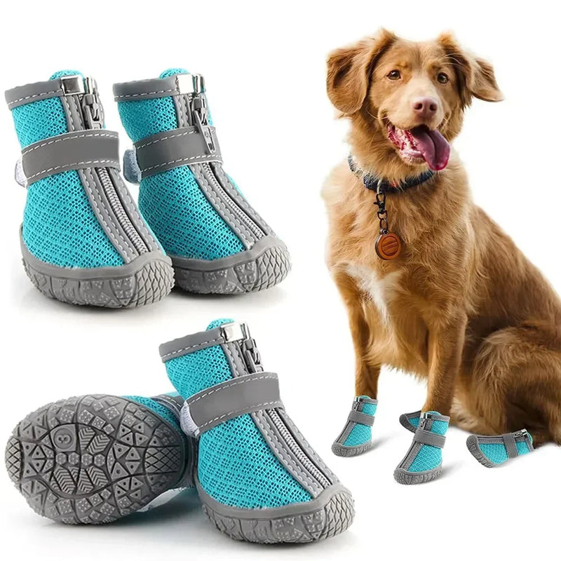 4pcs Summer Dog Shoes - Anti-Slip Pet Puppy Boots for Small Dogs