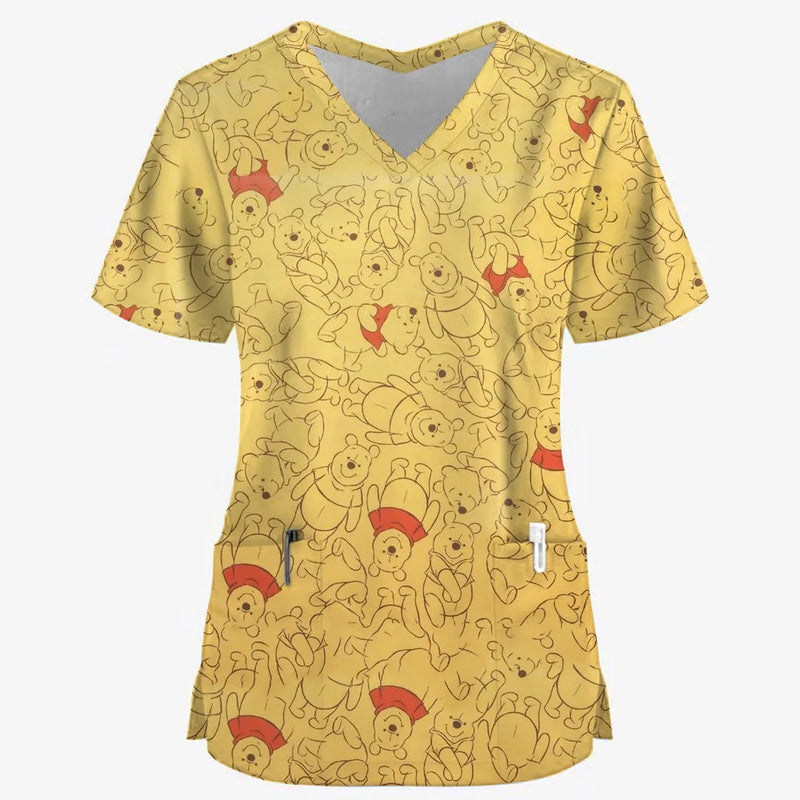 Winnie the Pooh 3D Scrub Tops