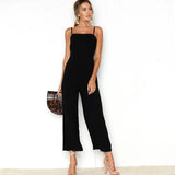 Spaghetti Strap High Waist Wide Leg Jumpsuits 