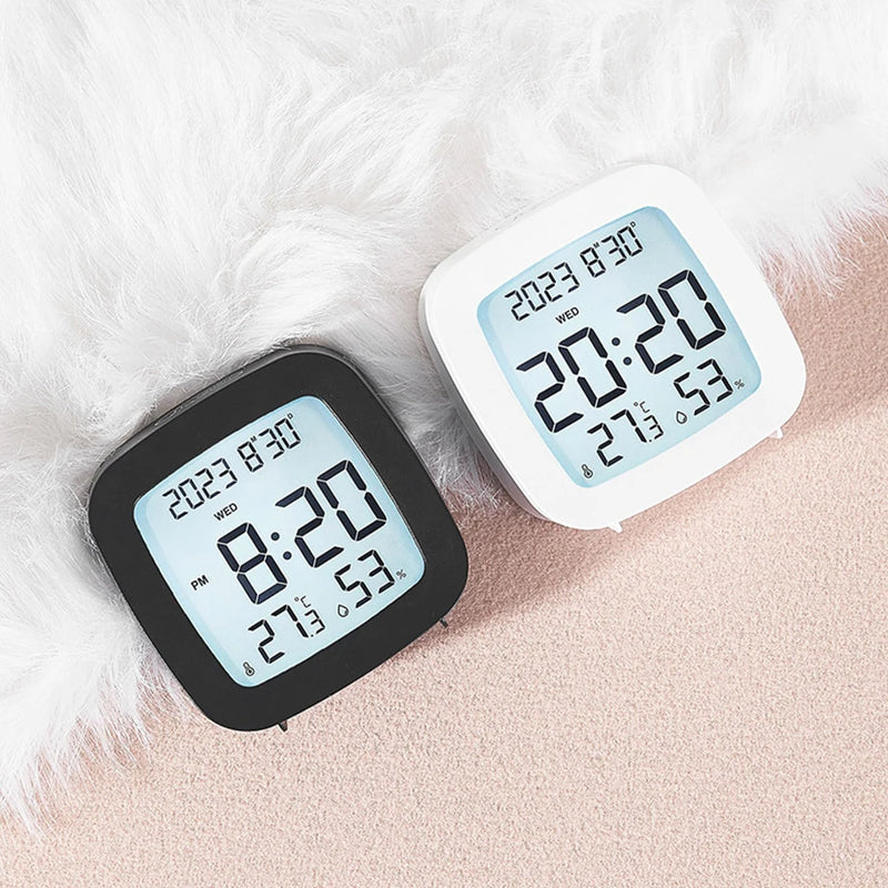 LED Alarm Clock with Backlight and Temperature/Humidity Monitor