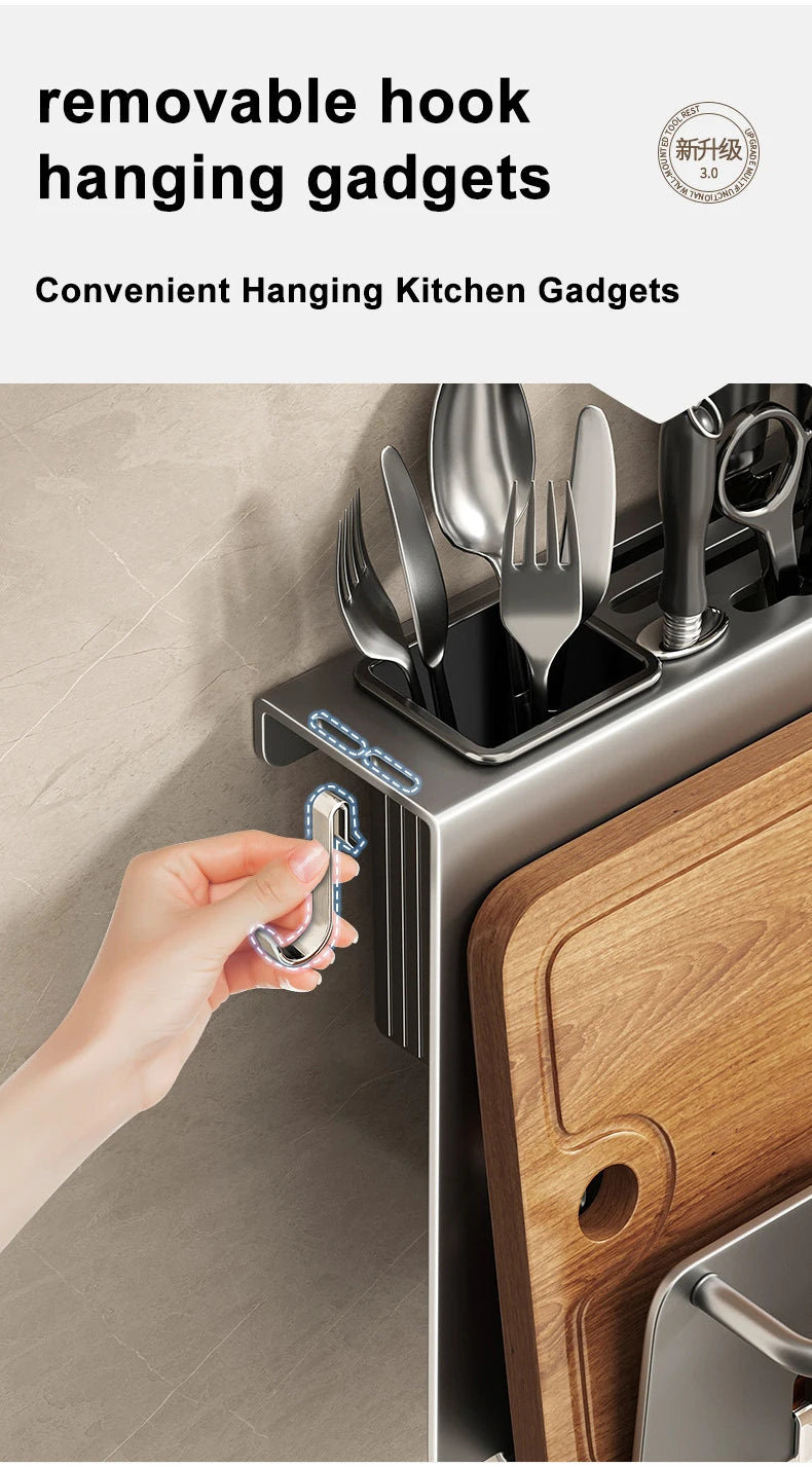 Multi-function Kitchen Holder Wall-mounted Organizer