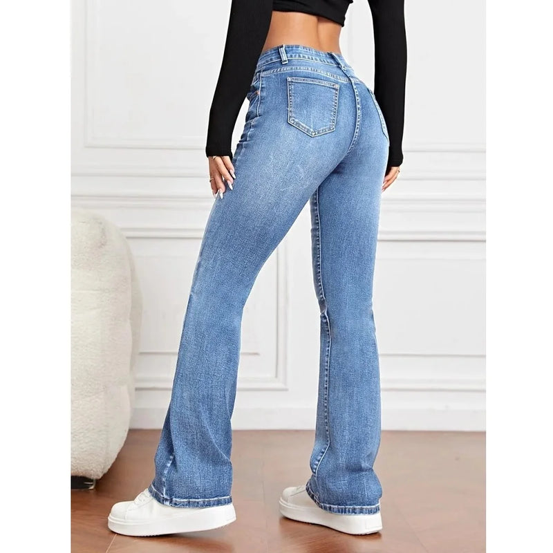 Stretch Slim Straight Denim Jeans