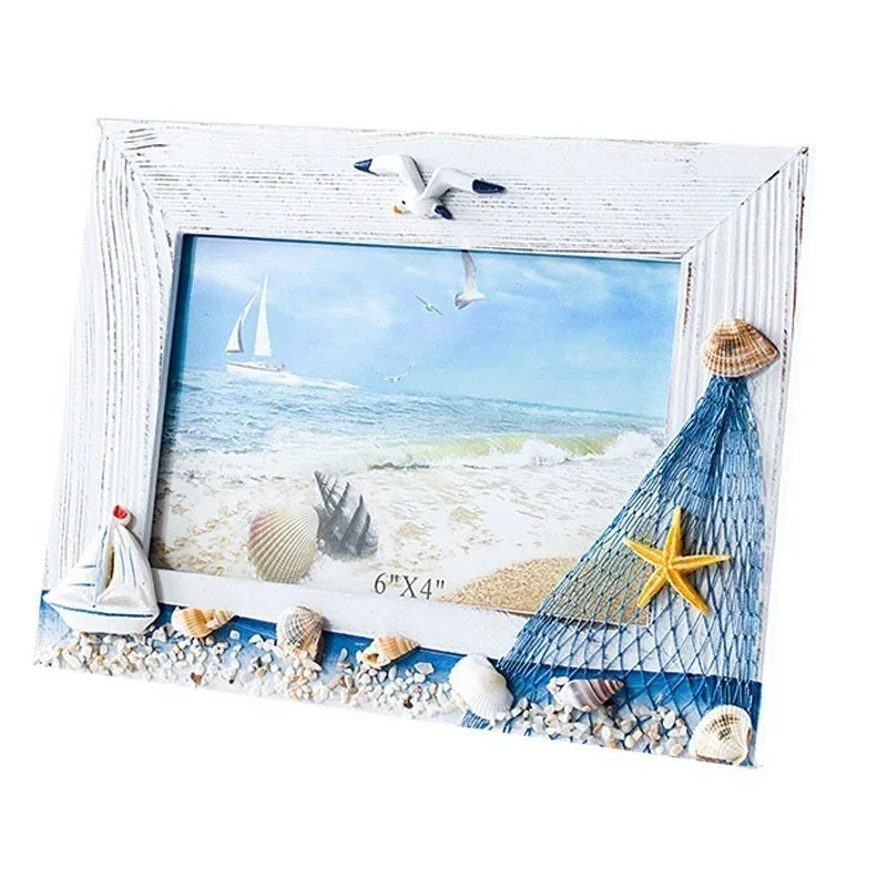 Ocean-Themed Wooden Photo Frame