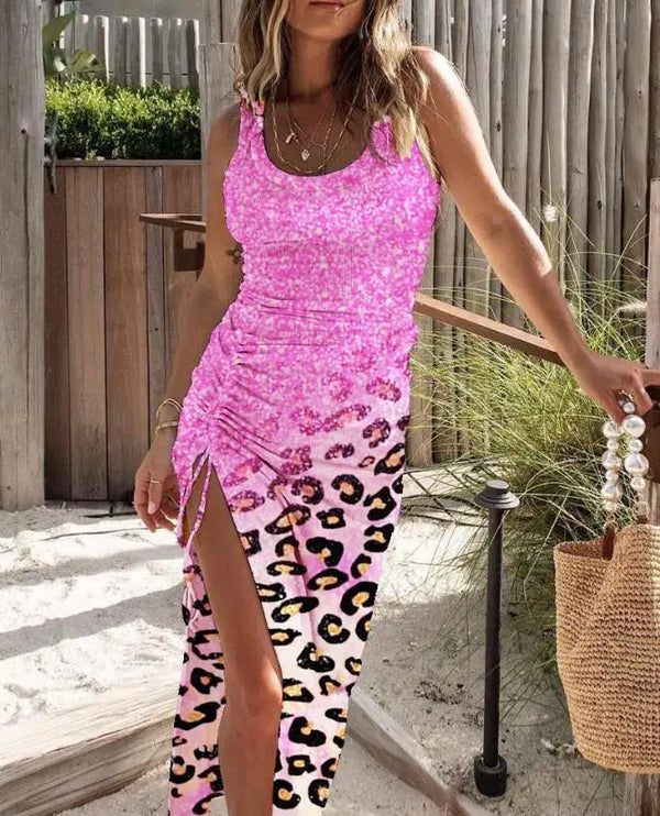 Pink Leopard Dress