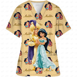 Disney Princess Printed Medical Scrubs