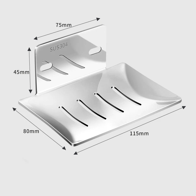 304 Stainless Steel - No Drilling Soap Tray