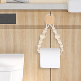 Nail-Free Rope and Wood Hook Paper or Hand Towel Holder