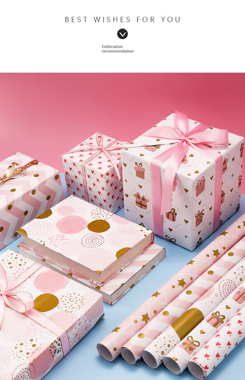 Pink Bouquet Gift Wrap Paper