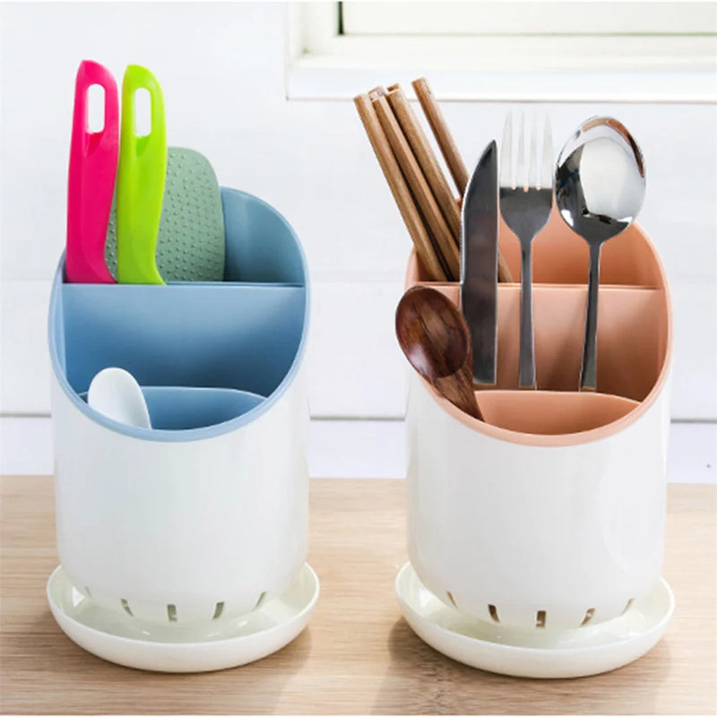 Cutlery Storage Holder – Non-Slip Drainer Container and Drying Rack