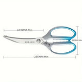 Stainless Steel Blue Gradient Kitchen Scissors