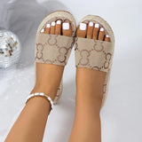 Plum Embroidery Sponge Bottom Casual Fashion Women's Slides