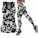 Mickey Mouse Hollow Vest and Leggings Yoga Suit