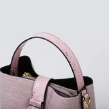 Soft Leather Luxury Designer Handbag - Crocodile Pattern