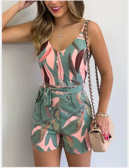 Short Spaghetti Strap Jumpsuit