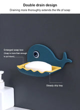 Whale Shape Soap Box Drain Soap Holder Box