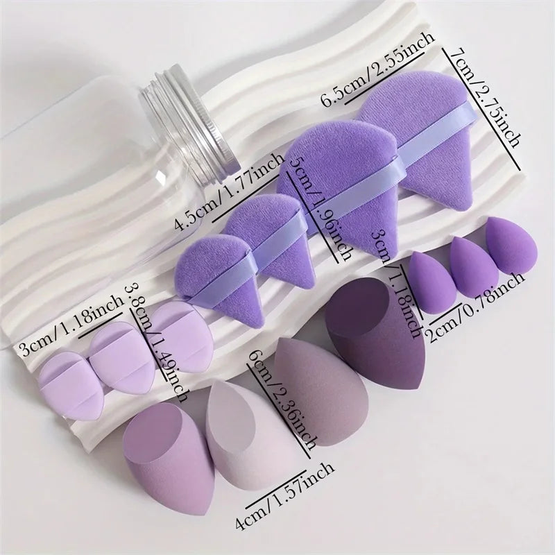 16-pcs Makeup Sponge Set With Storage Jar