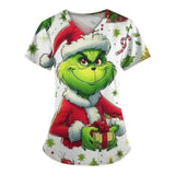 Christmas Grinch Scrub Tops