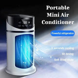 Portable Air Conditioner & USB Air Cooler Fan – 6-Speed Humidifier