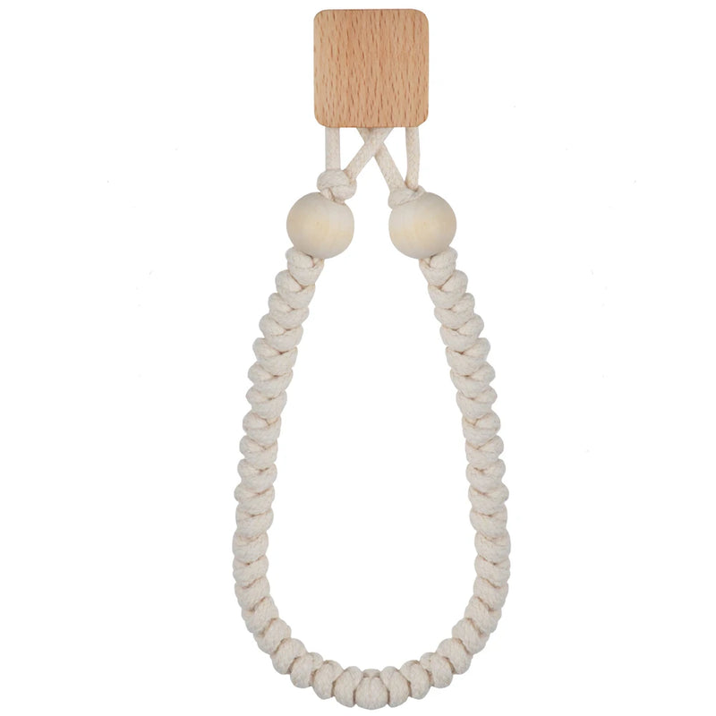 Nail-Free Rope and Wood Hook Paper or Hand Towel Holder