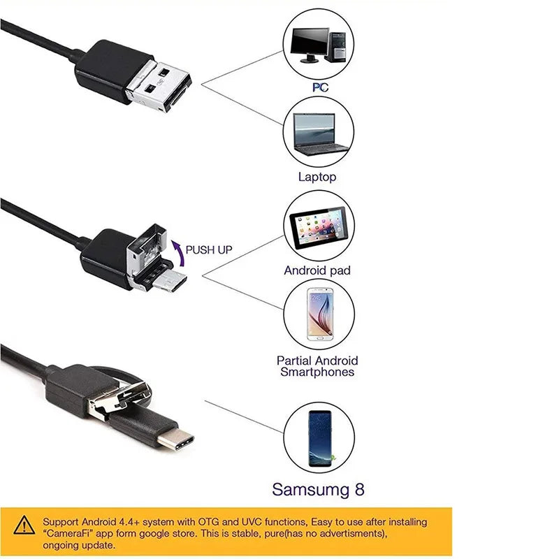 Snake Inspection Borescope Camera 8.0mm HD Lens