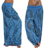 Boho Paisley Print Ankle-Tied Baggy Loose Pants