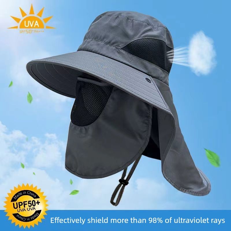 Summer Outdoor Hiking Face Cover Sun-Proof Hat