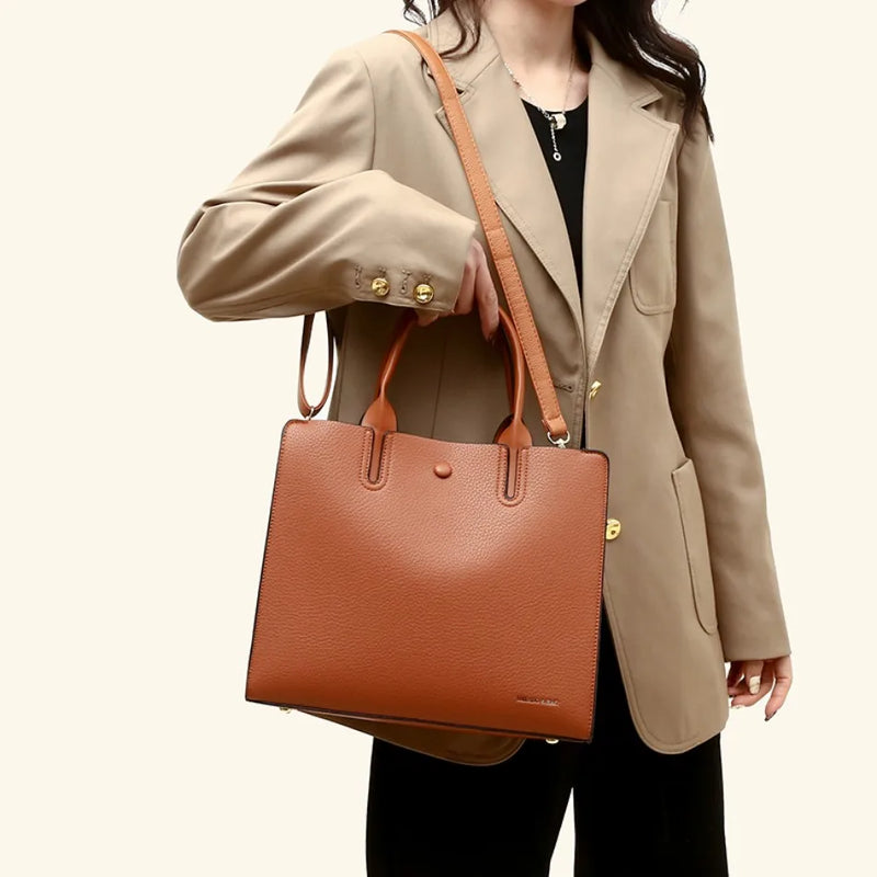 High Quality Soft Leather Tote Handbag