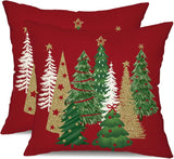 18x18  Christmas Tree Decorative Throw Pillows