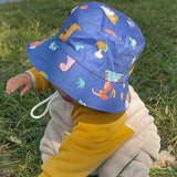 Dinosaur Print Kids Fisherman Bucket Hat