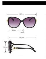 Bling Rhinestone Vintage Gradient Lens Sunglasses UV400