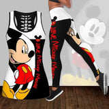 Mickey Mouse Hollow Vest and Leggings Yoga Suit