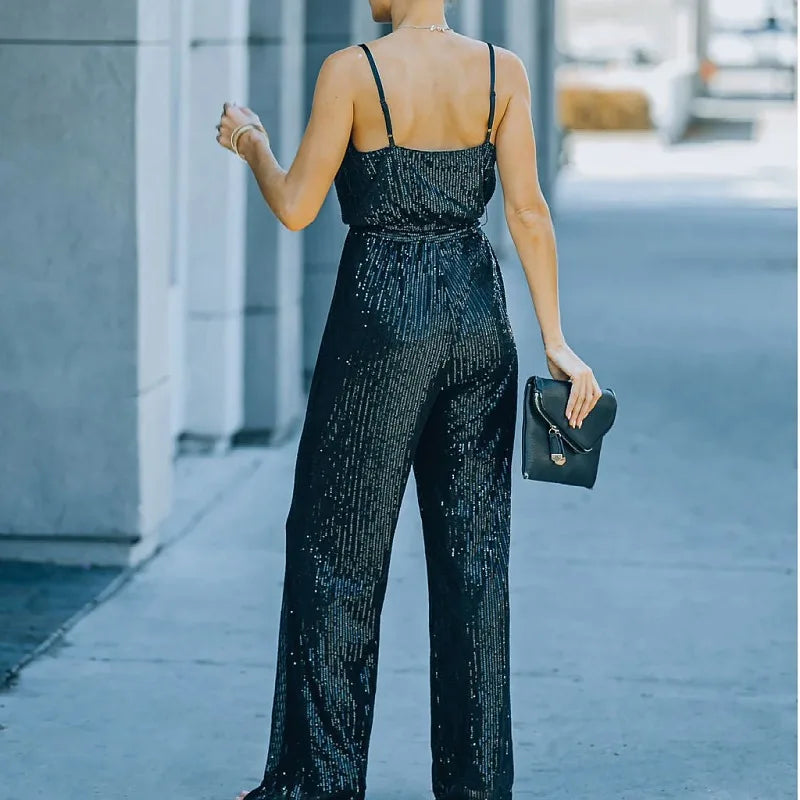 Sequin Embroidery Jumpsuit