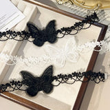 Elegant Butterfly Embroidered Necklace Short Choker