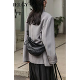 Crossbody Soft Leather Crescent Underarm Bag