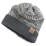 Two-Tone Winter Knitted Beanie - The Next Door Neighbor 