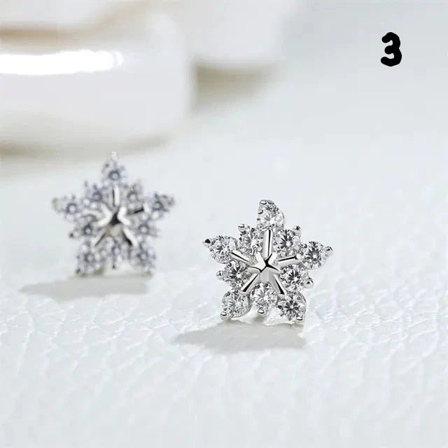 Christmas Snowflake Stud Earrings