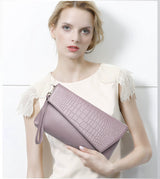 Leather Large Capacity Clutch Bag