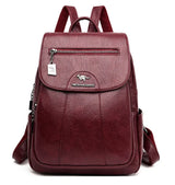 Vintage Charm Leather Backpack